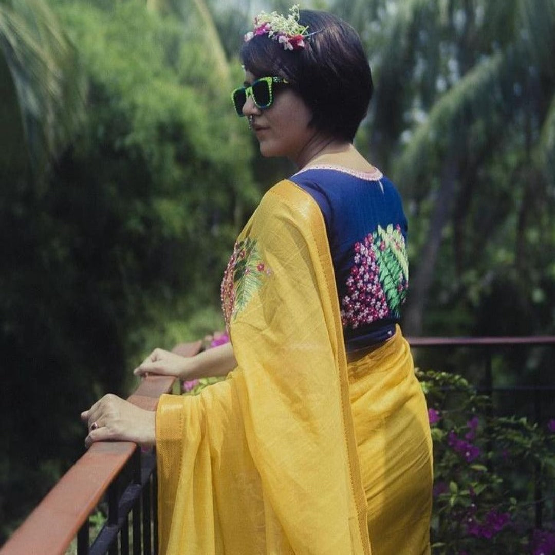 YELLOW MADHABILATA SAREE