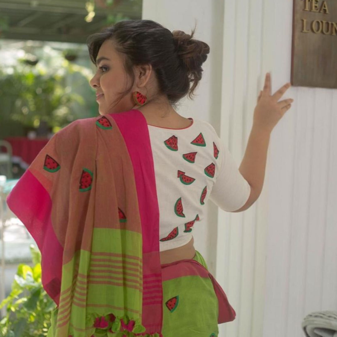 GREEN WATERMELON SAREE