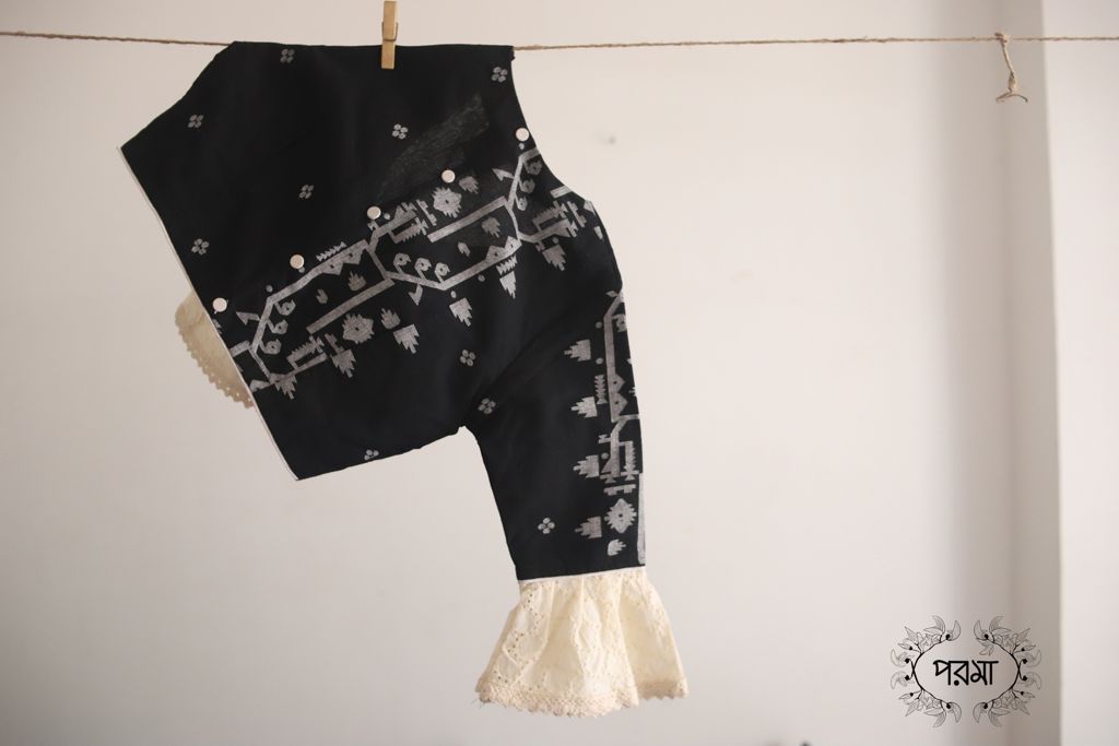 BLACK JAMDANI HAKOBA SLEEVES