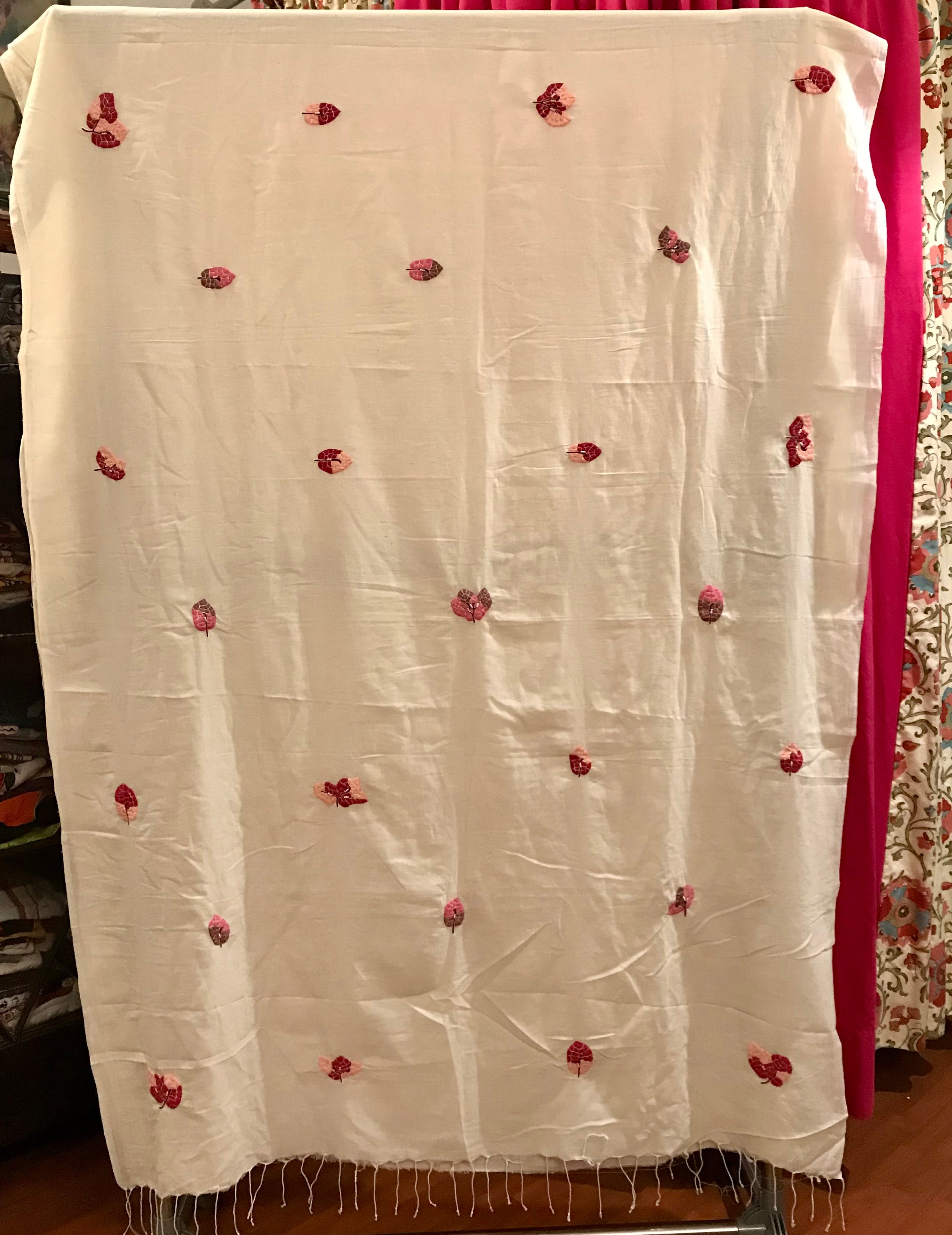 WHITE BOUGAINVILLEA SAREE