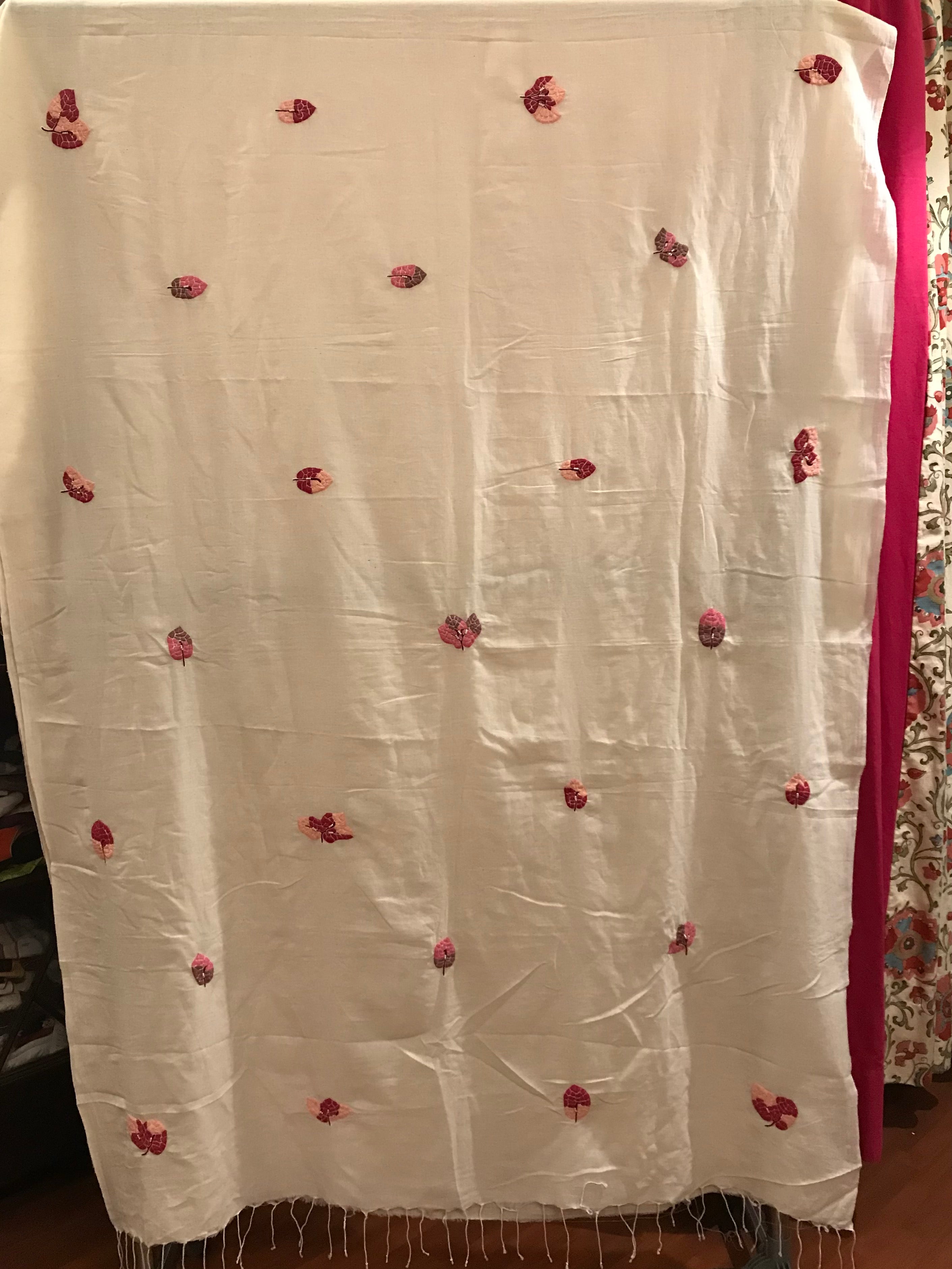 WHITE BOUGAINVILLEA SAREE