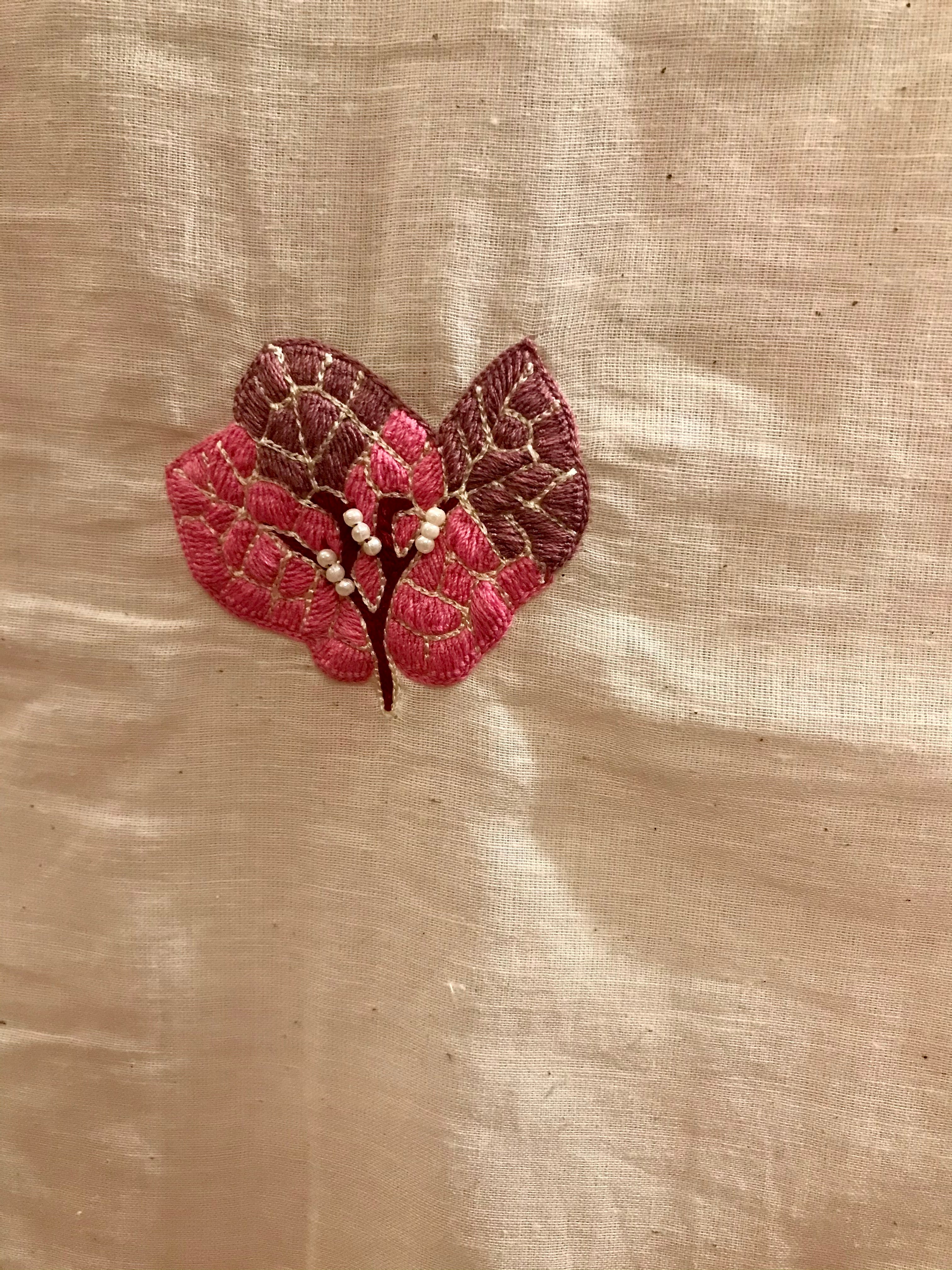 WHITE BOUGAINVILLEA SAREE
