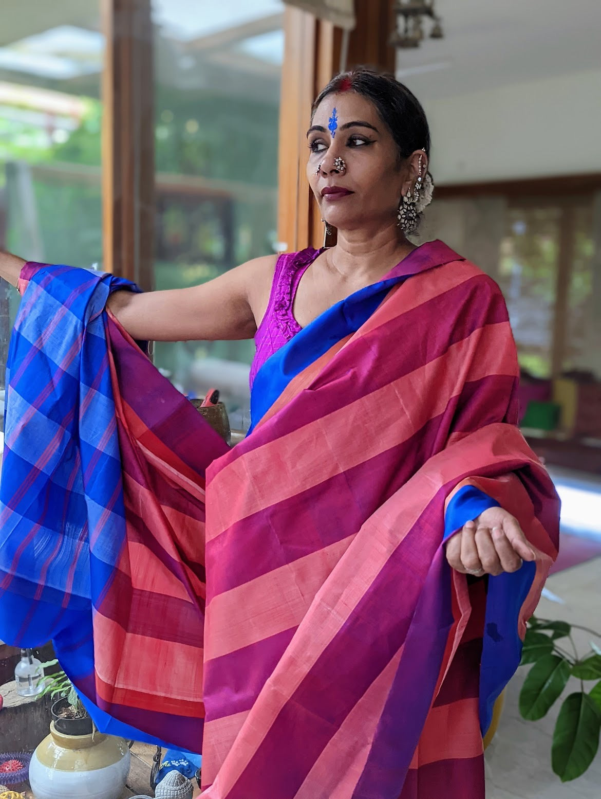 BEGUNI STRIPED GOROD (SAREE)