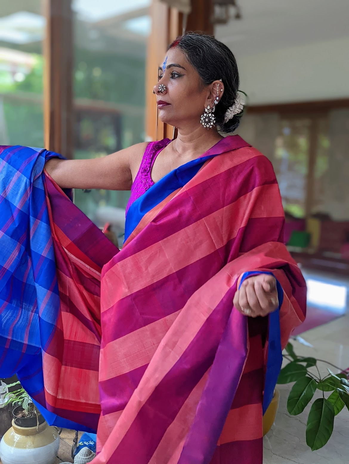 BEGUNI STRIPED GOROD (SAREE)