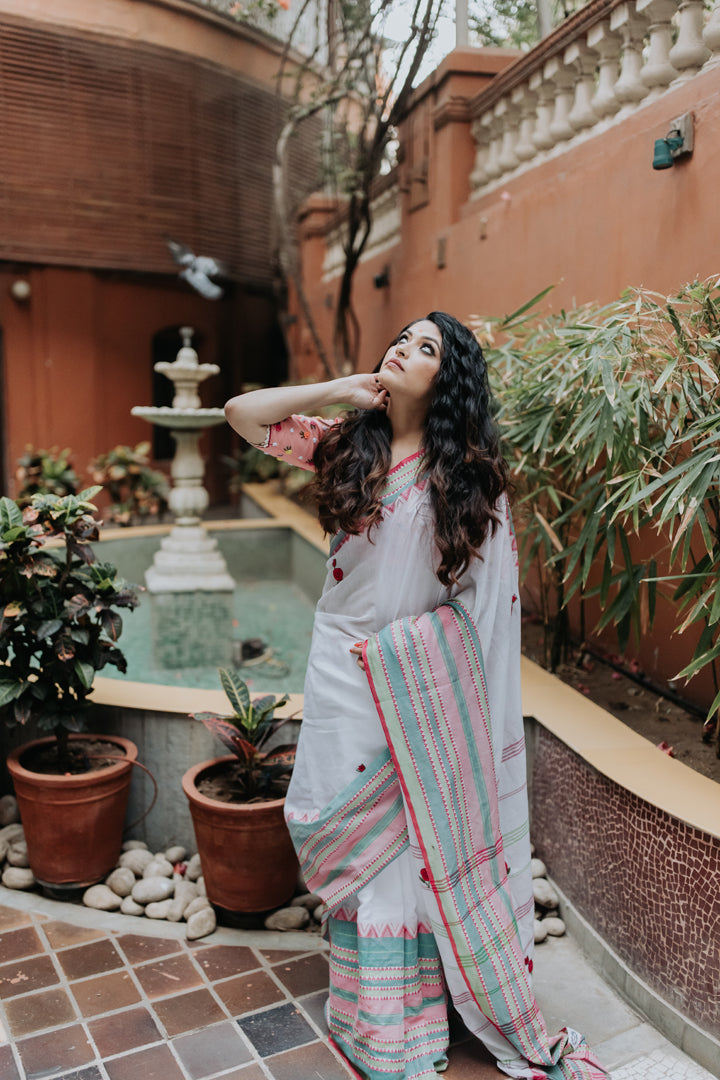 PINK ROSES SAREE