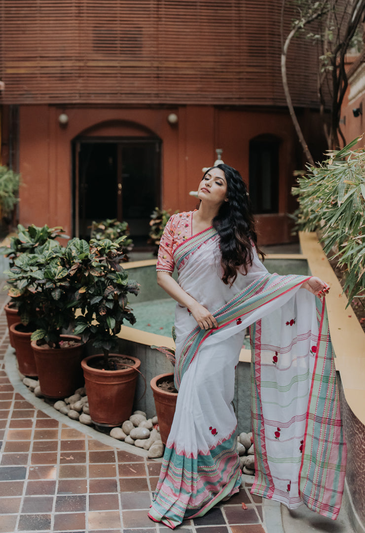 PINK ROSES SAREE