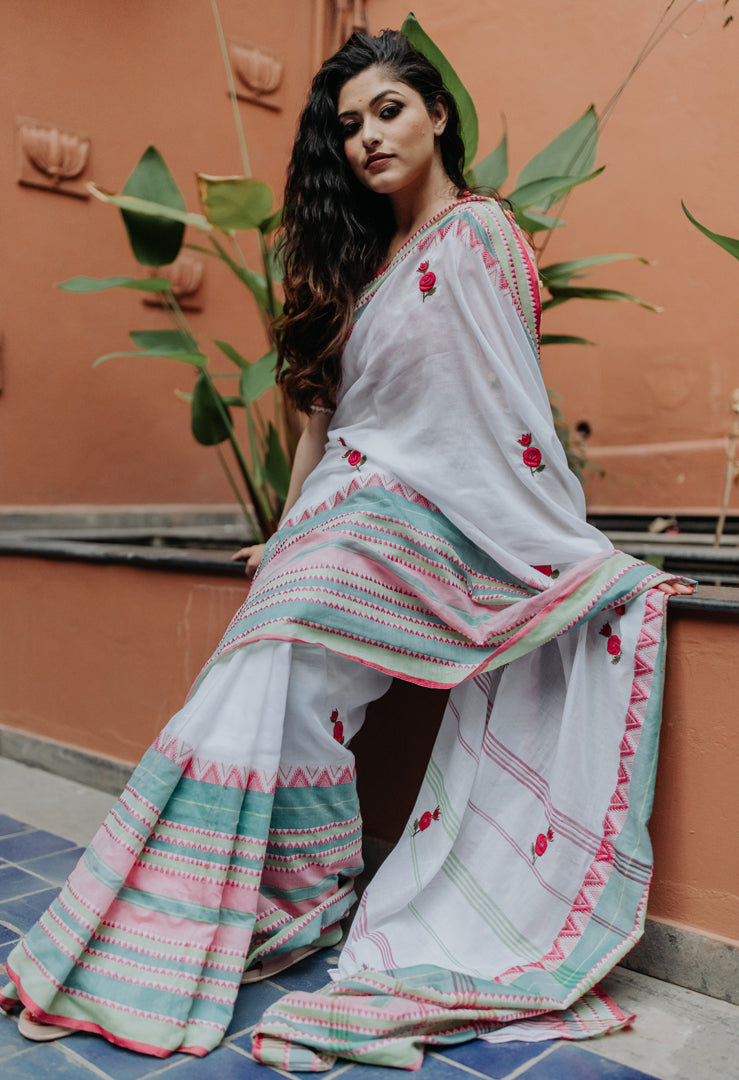PINK ROSES SAREE