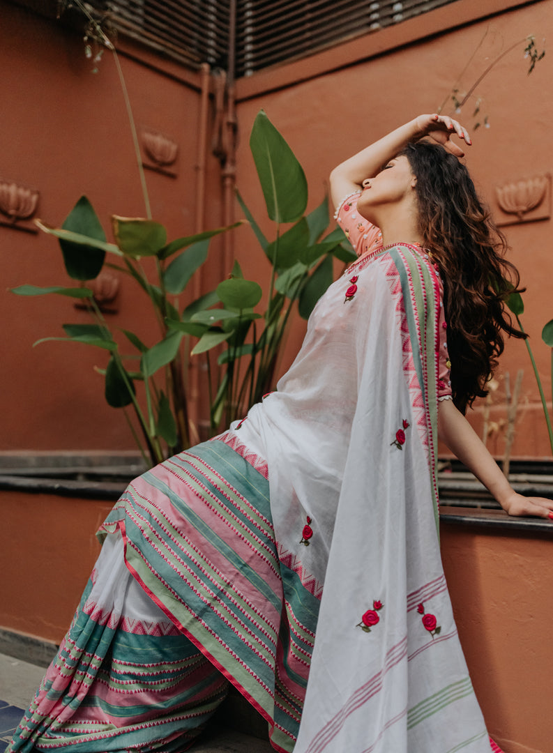 PINK ROSES SAREE