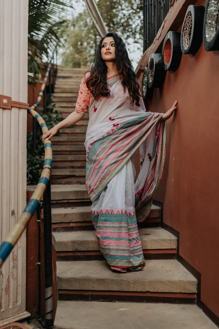 PINK ROSES SAREE