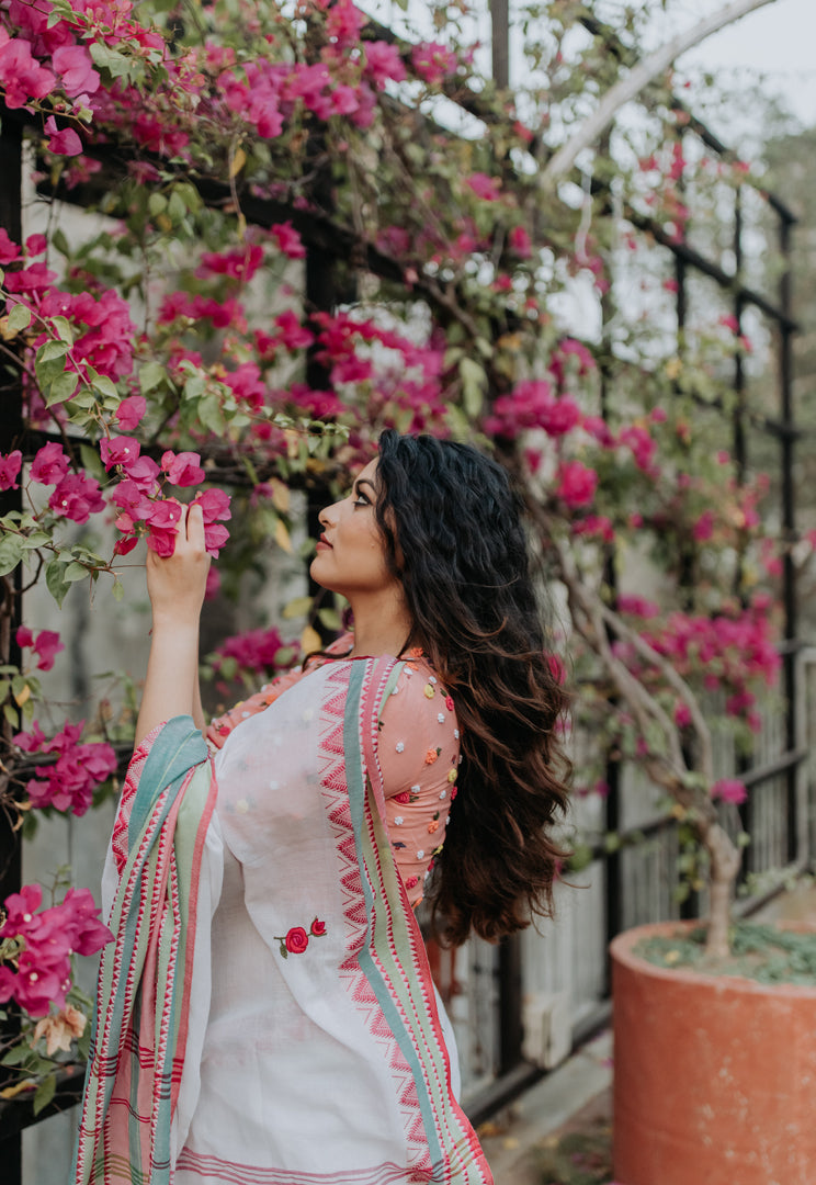 PINK ROSES SAREE