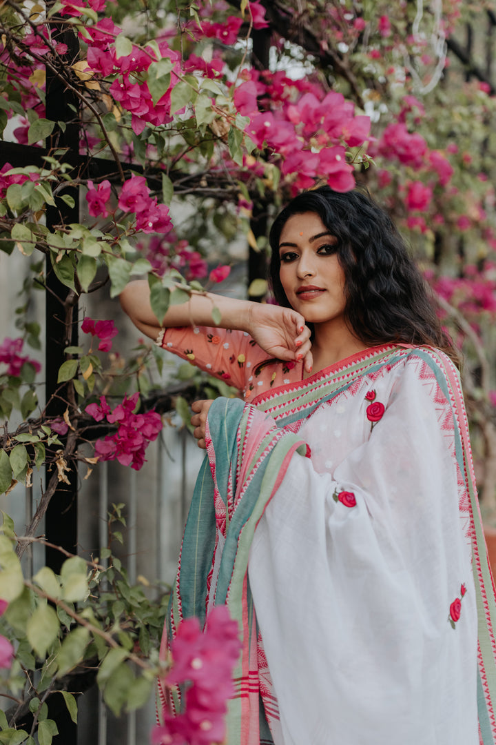 PINK ROSES SAREE