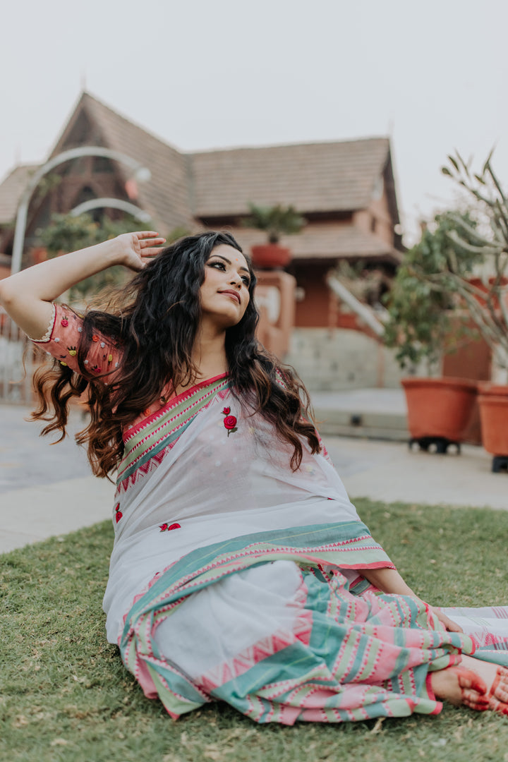 PINK ROSES SAREE