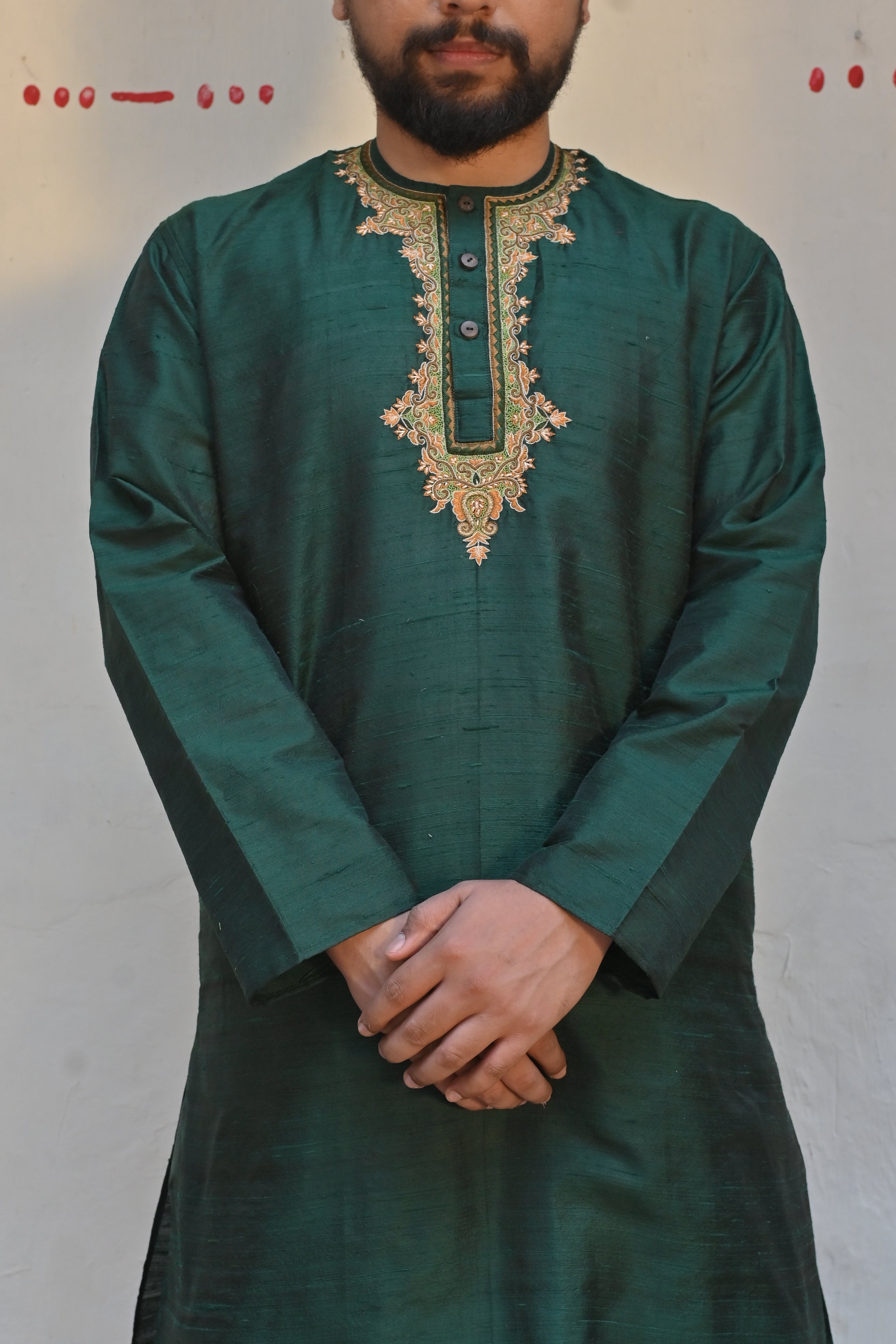 Emerald Zardousi Kurta