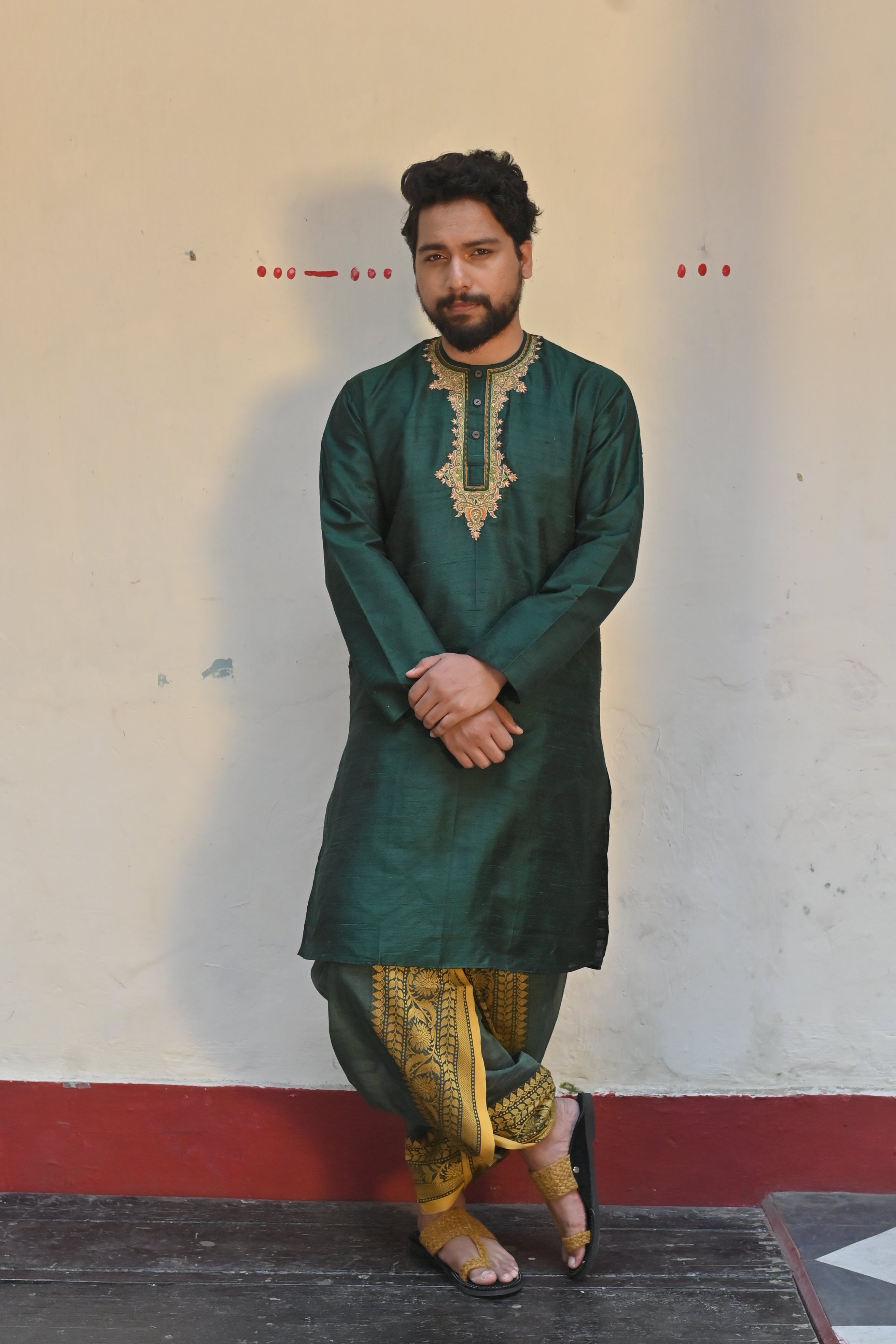 Emerald Zardousi Kurta