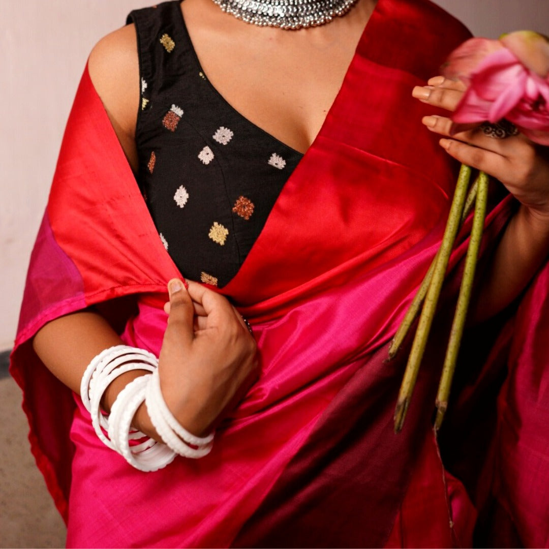 Black shona rupo tama (sleeveless) BLOUSE