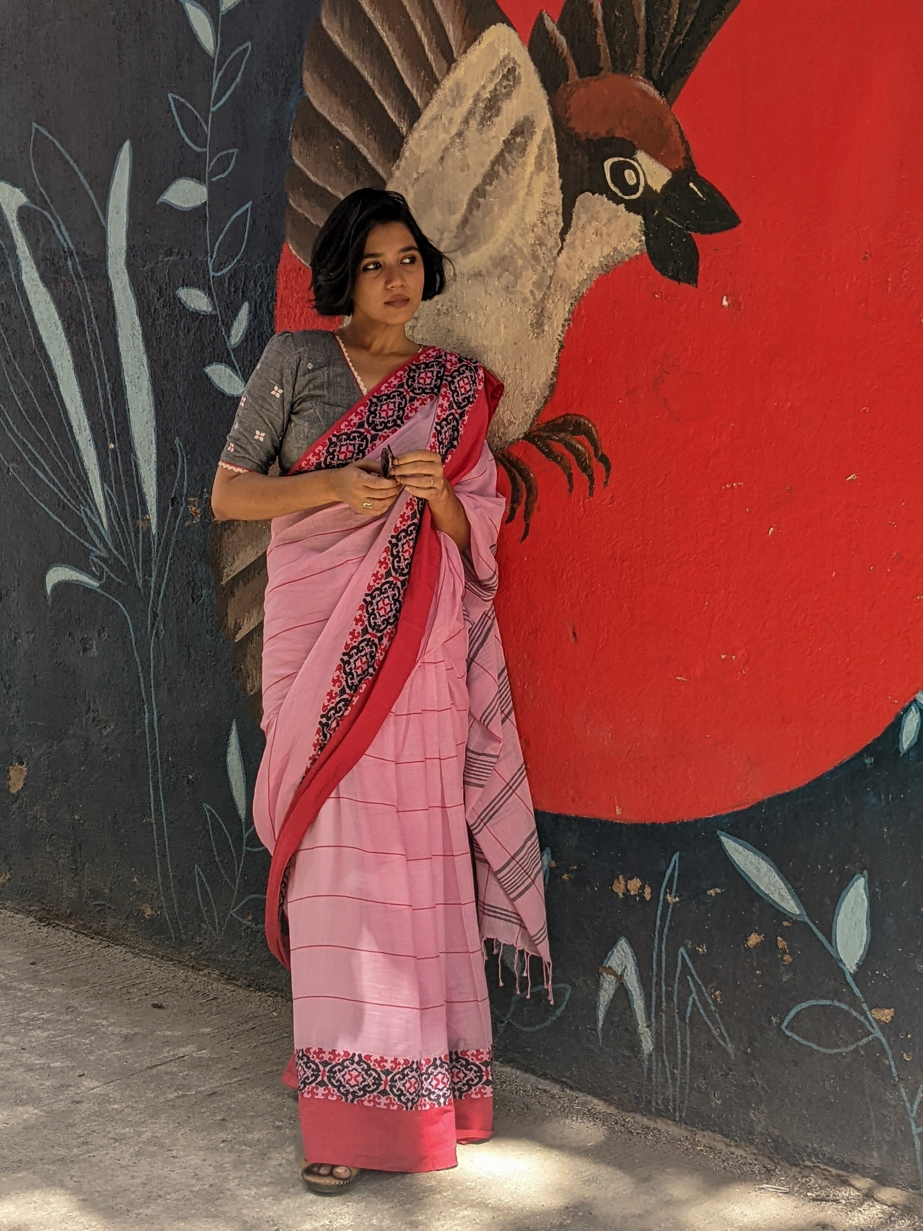 PINK ATHANGUDI (SAREE)