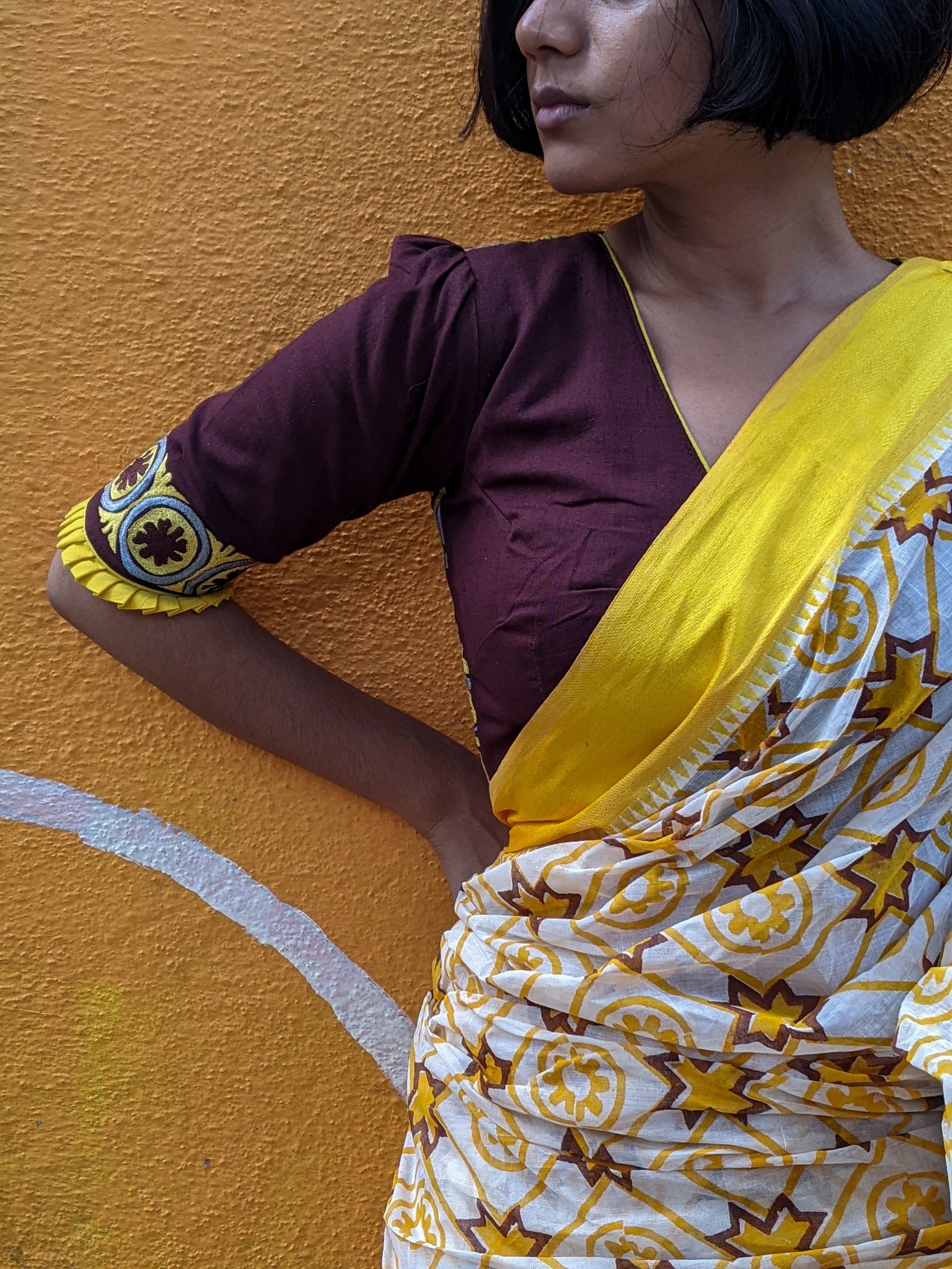 ATHANGUDI BROWN (BLOUSE)