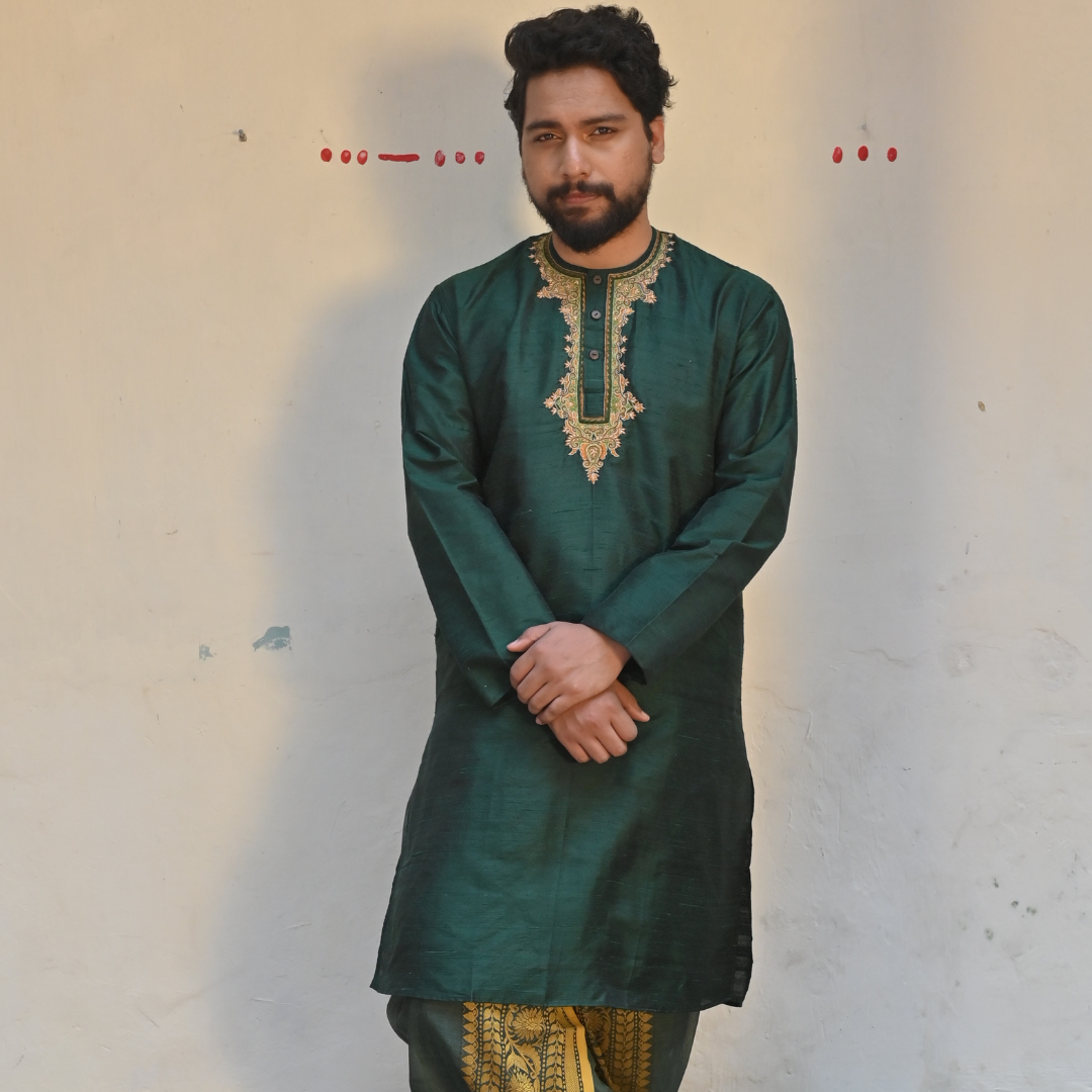 Emerald Zardousi Kurta