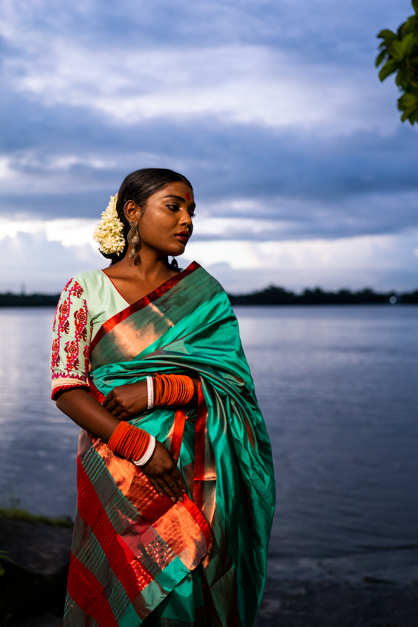 MINT ORANGE (SAREE)