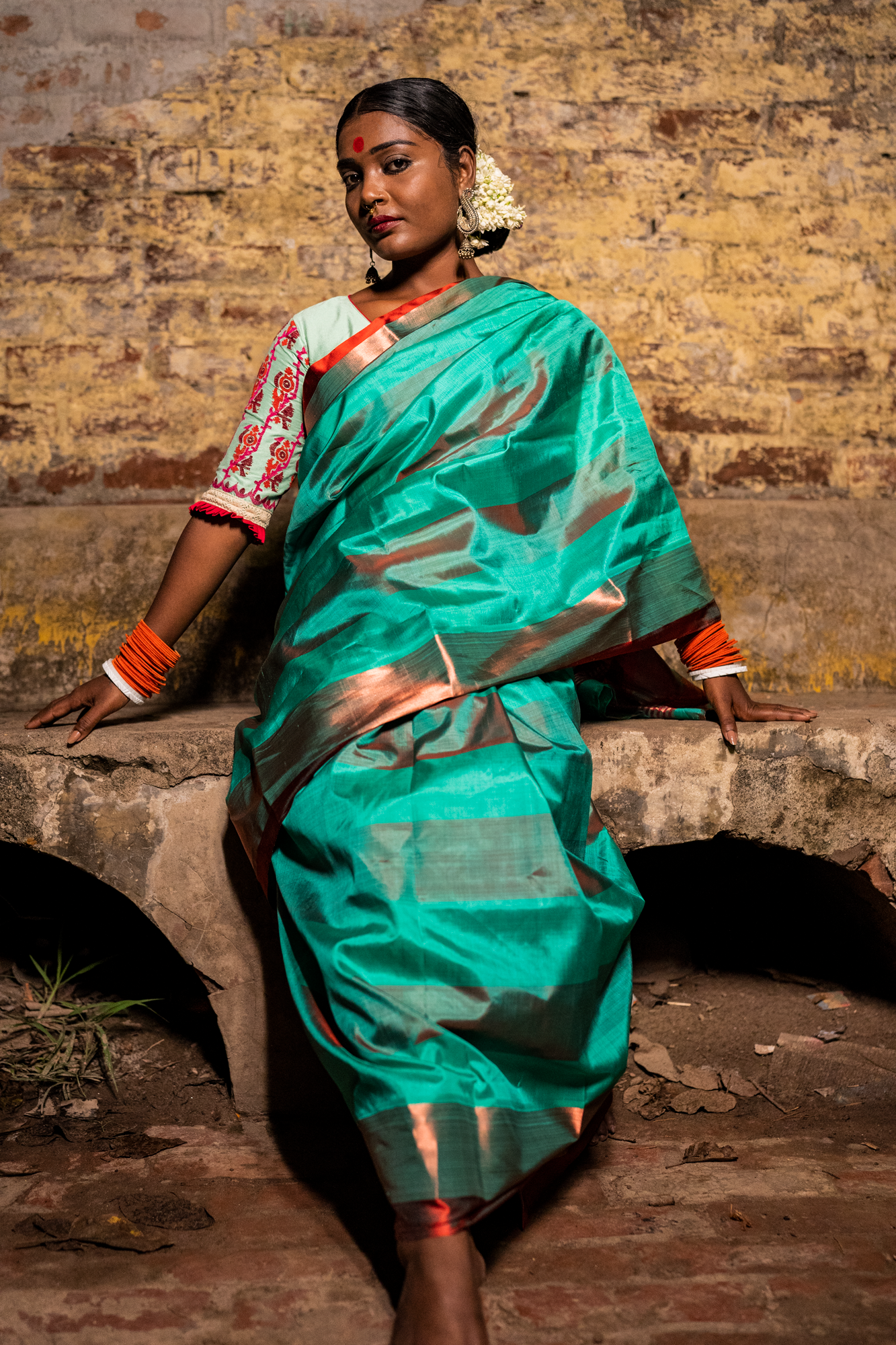 MINT ORANGE (SAREE)