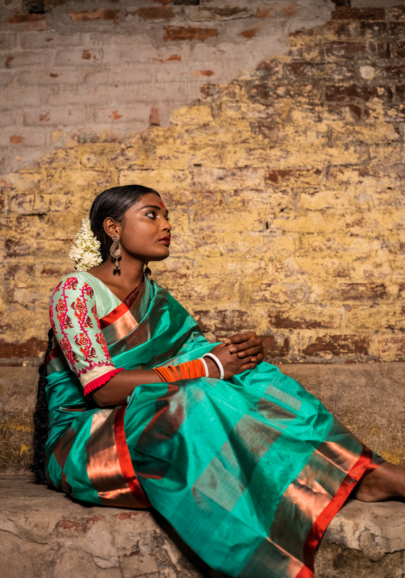 MINT ORANGE (SAREE)