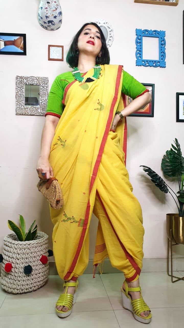 YELLOW CACTUS JAMDANI