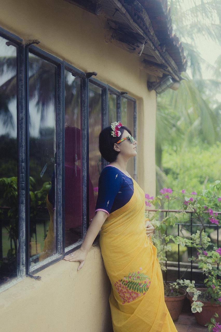 YELLOW MADHABILATA SAREE
