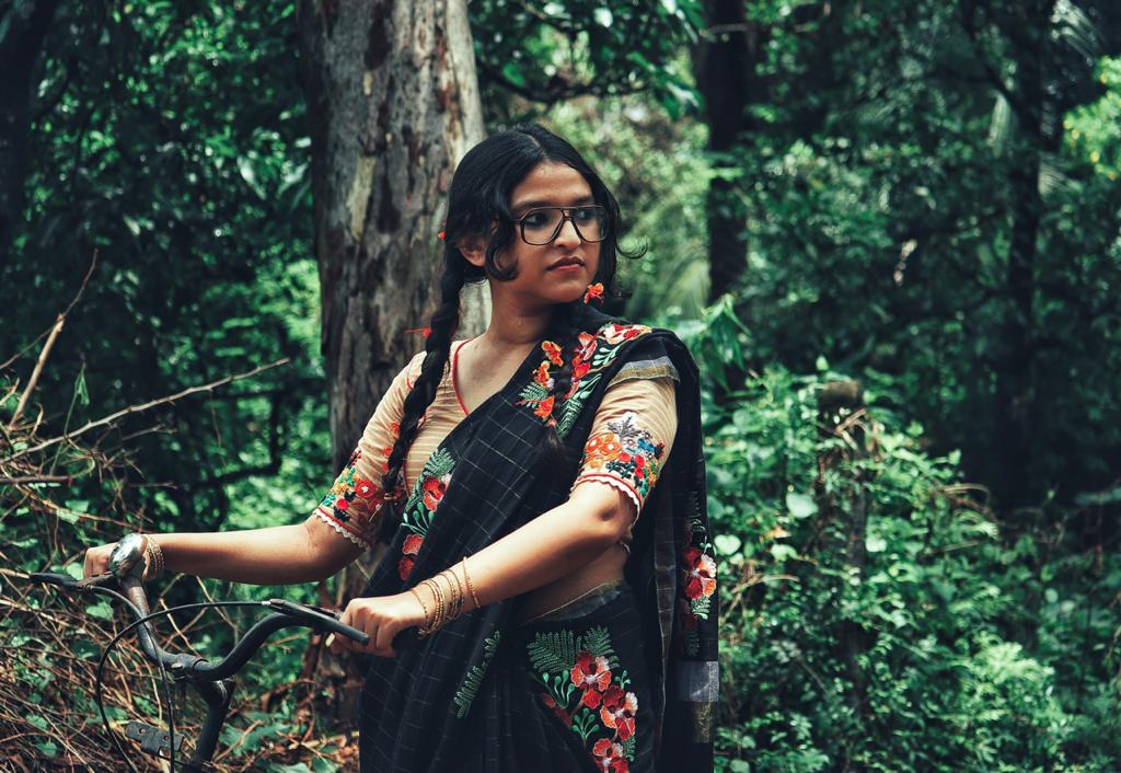 BLACK KRISHNACHURA SAREE
