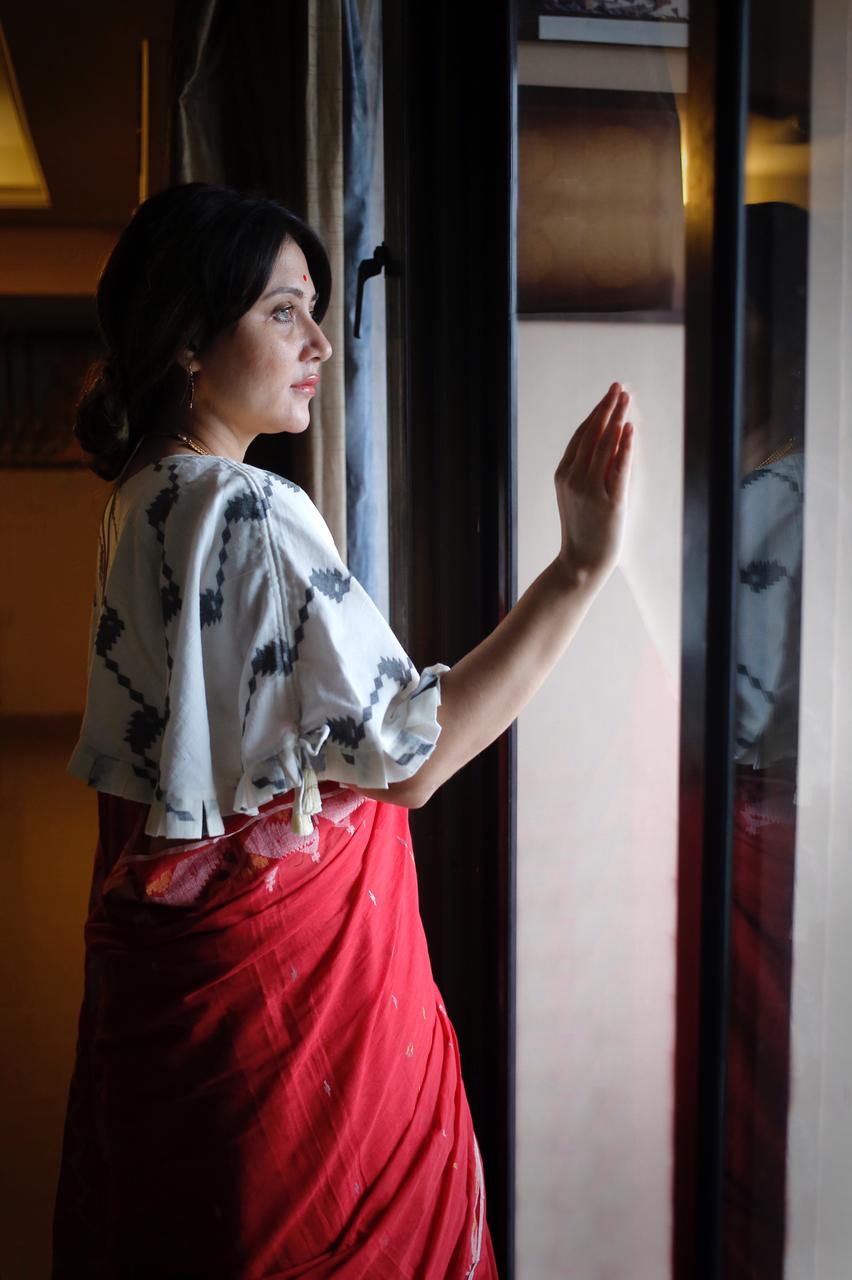 RANGA JAWBA JAMDANI SAREE