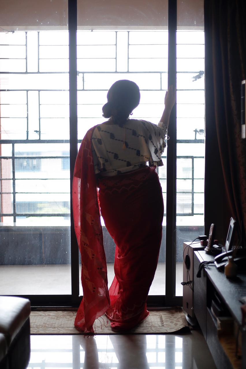 RANGA JAWBA JAMDANI SAREE