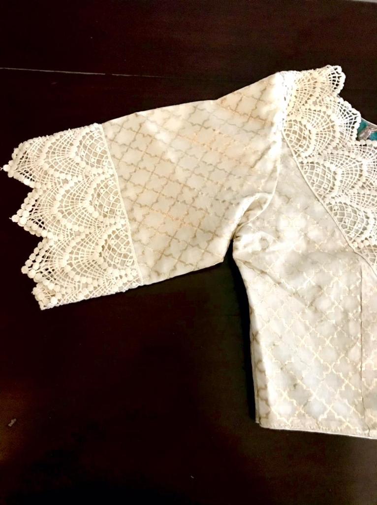 WHITE CHANDERI LACE