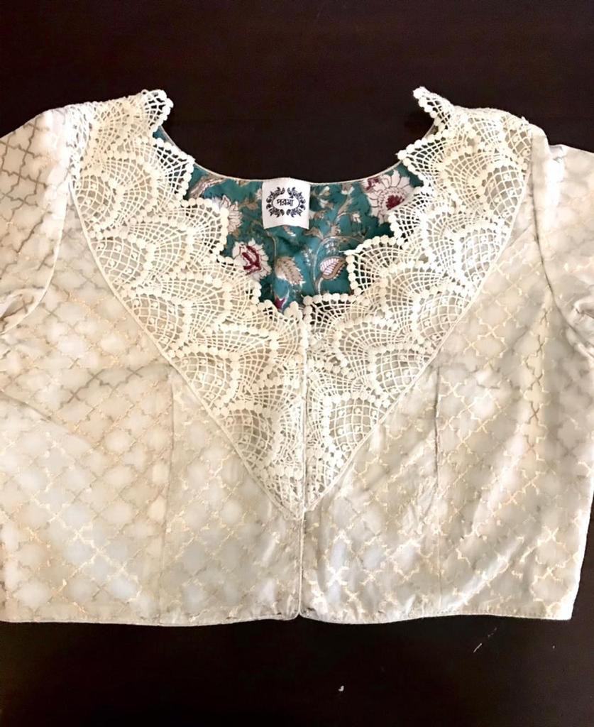 WHITE CHANDERI LACE