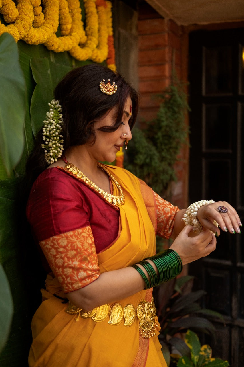 YELLOW MANGALGIRI (SAREE)