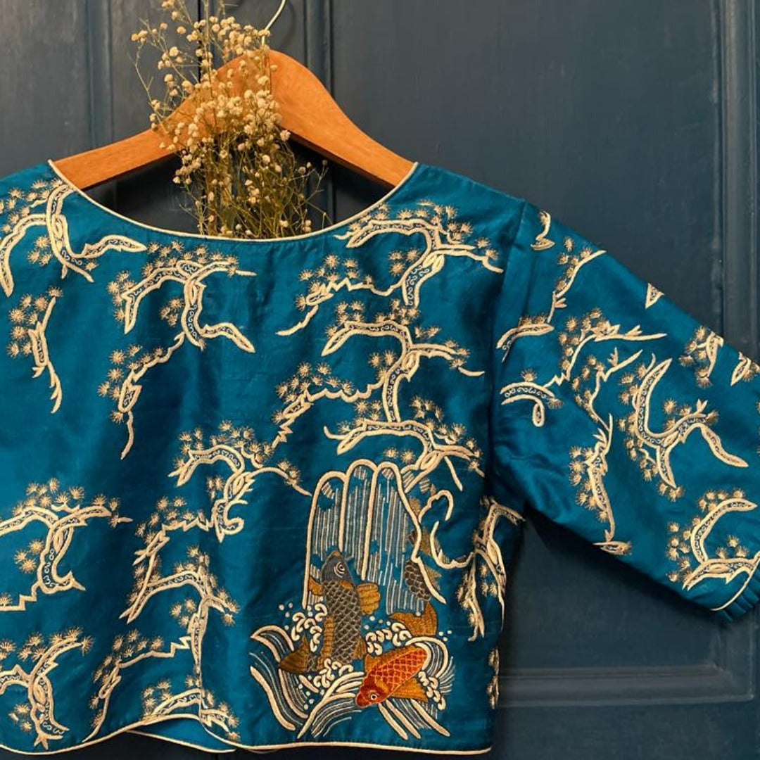 BLUE KOI POND (BLOUSE)