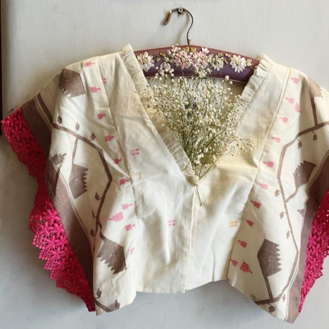 WHITE MINI KAFTAN
