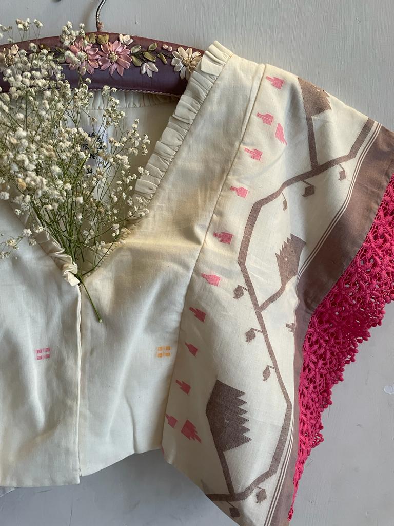WHITE MINI KAFTAN