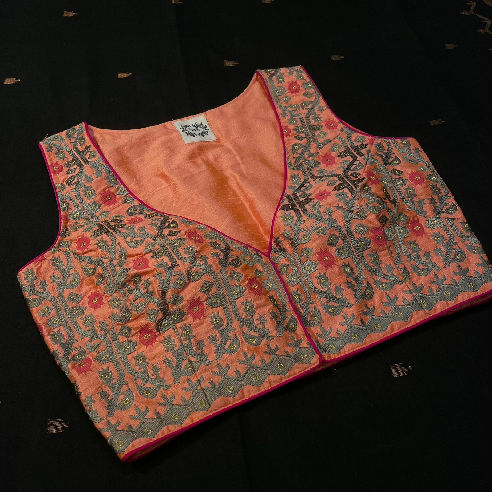 PEACH DAALIM PHOOL (BLOUSE)