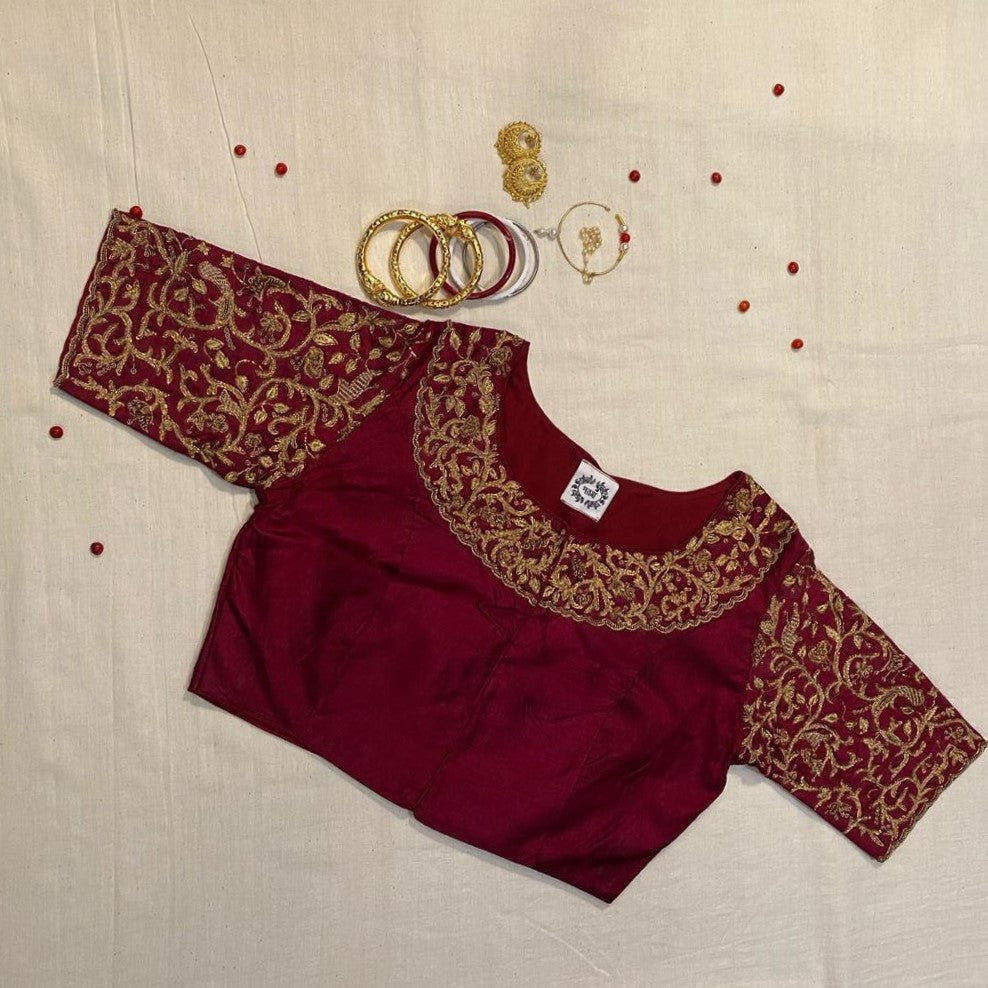 MAROON SEVILLE CATHEDRAL BLOUSE