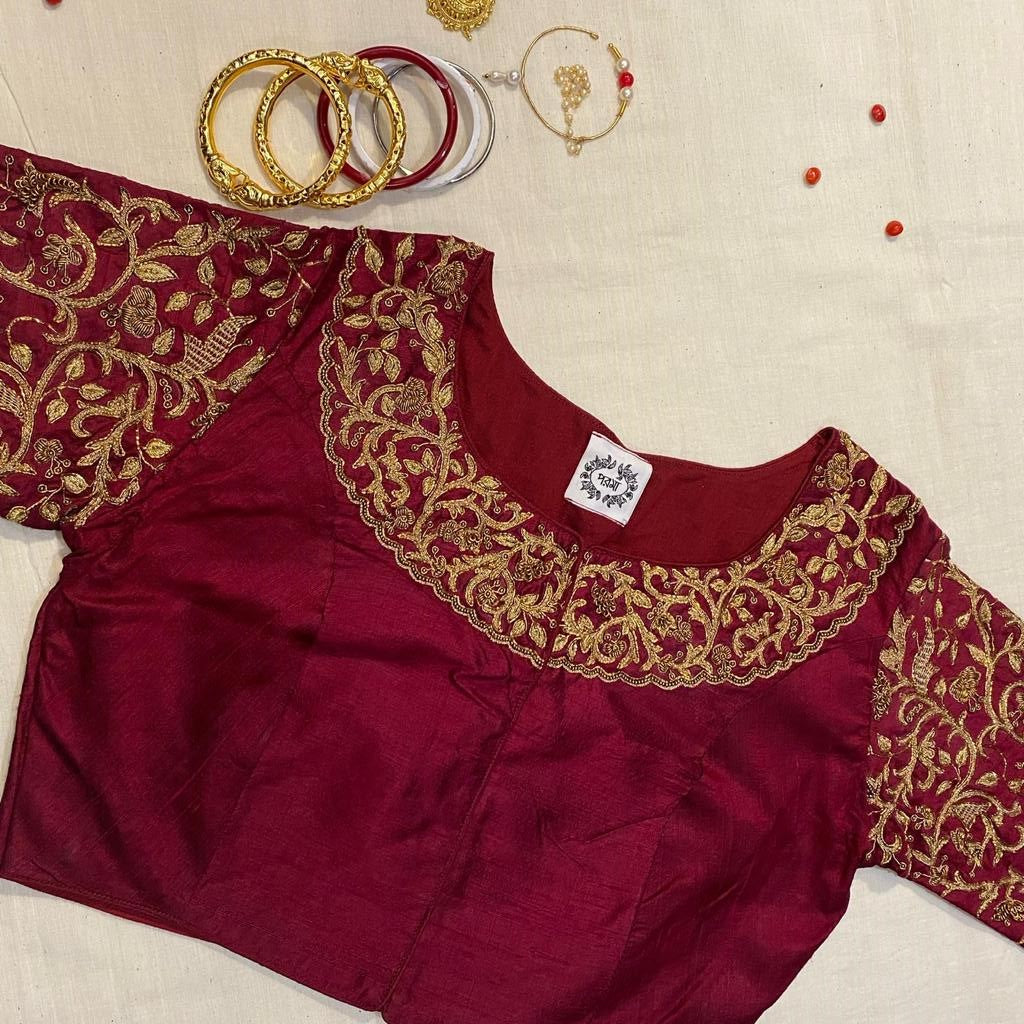 MAROON SEVILLE CATHEDRAL BLOUSE