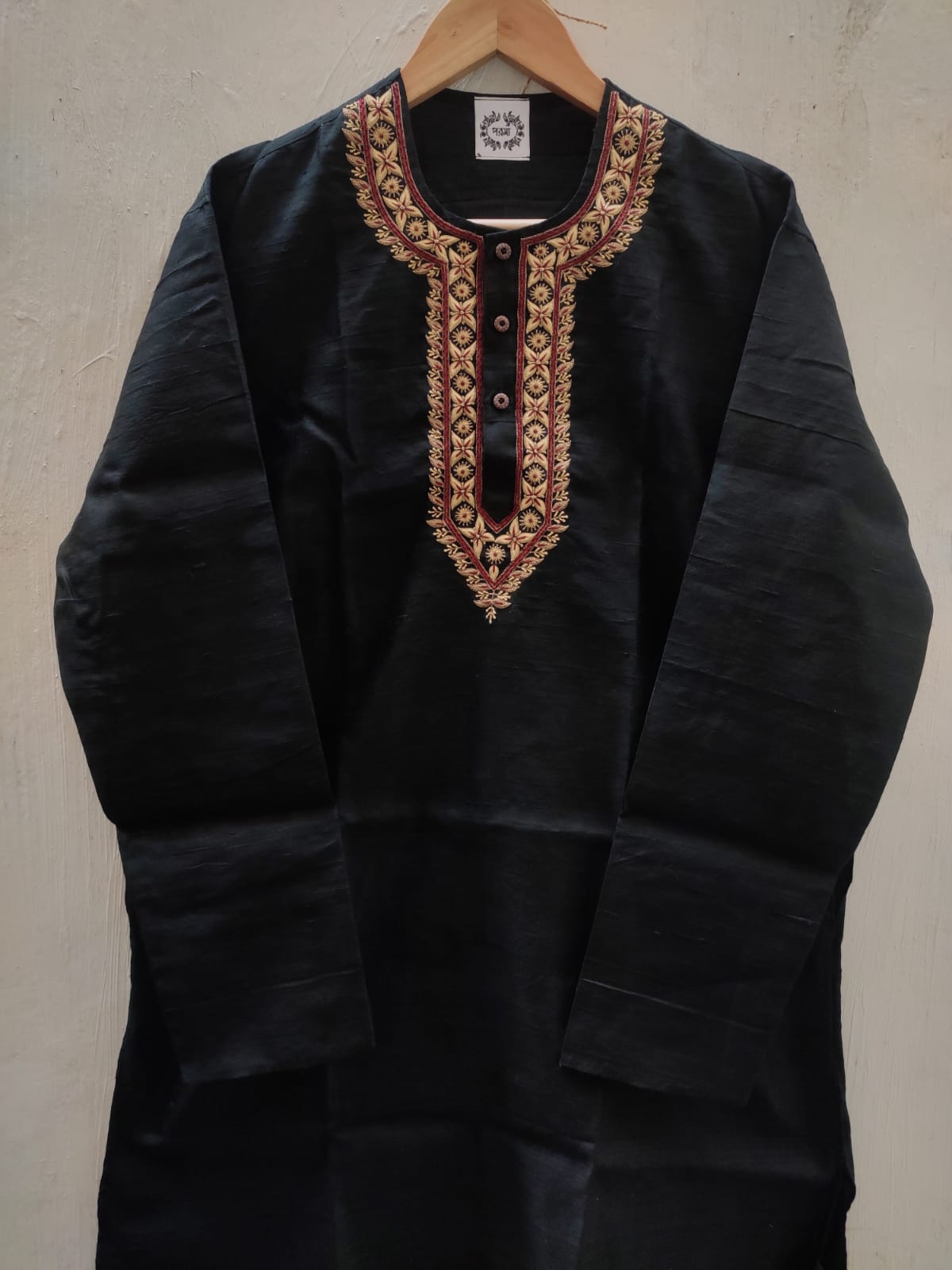 Black Zardousi Kurta