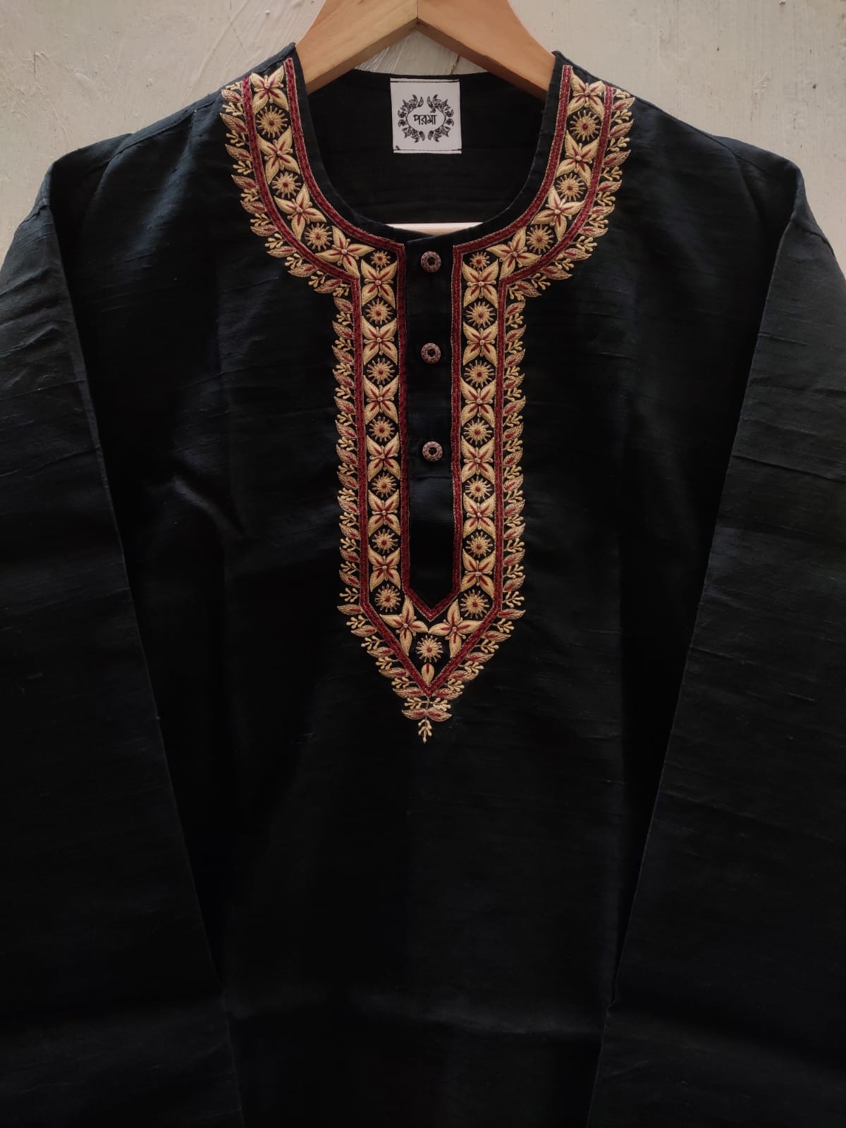 Black Zardousi Kurta