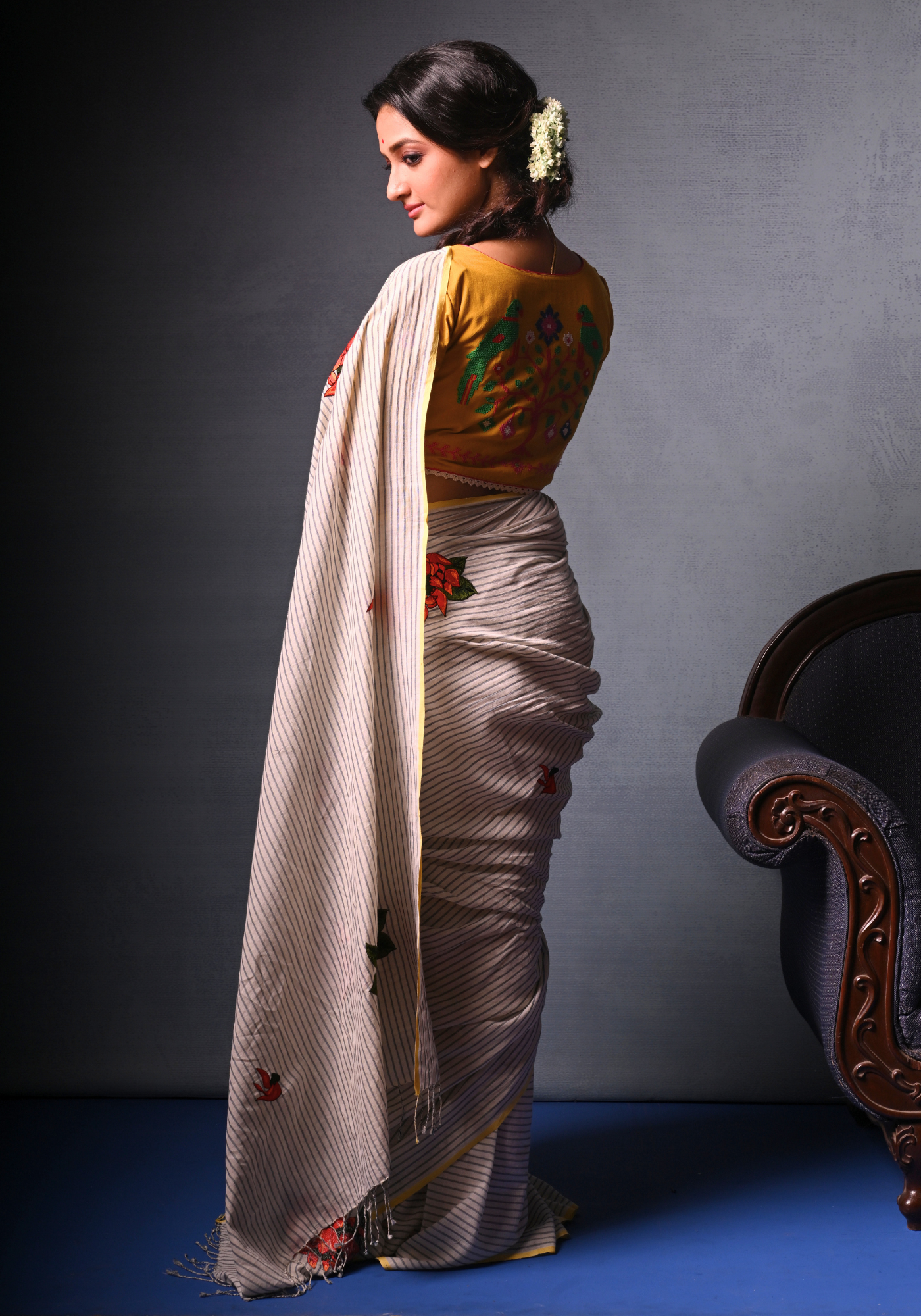 STRIPED PALASH SAREE