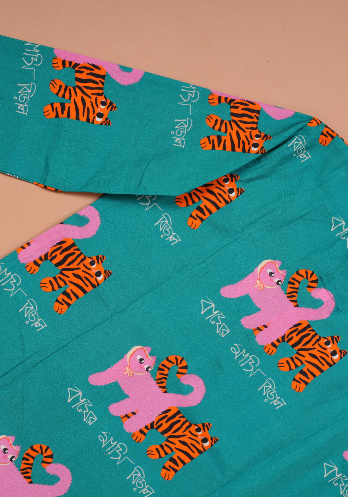 BAGHER MASHI TEAL KURTA