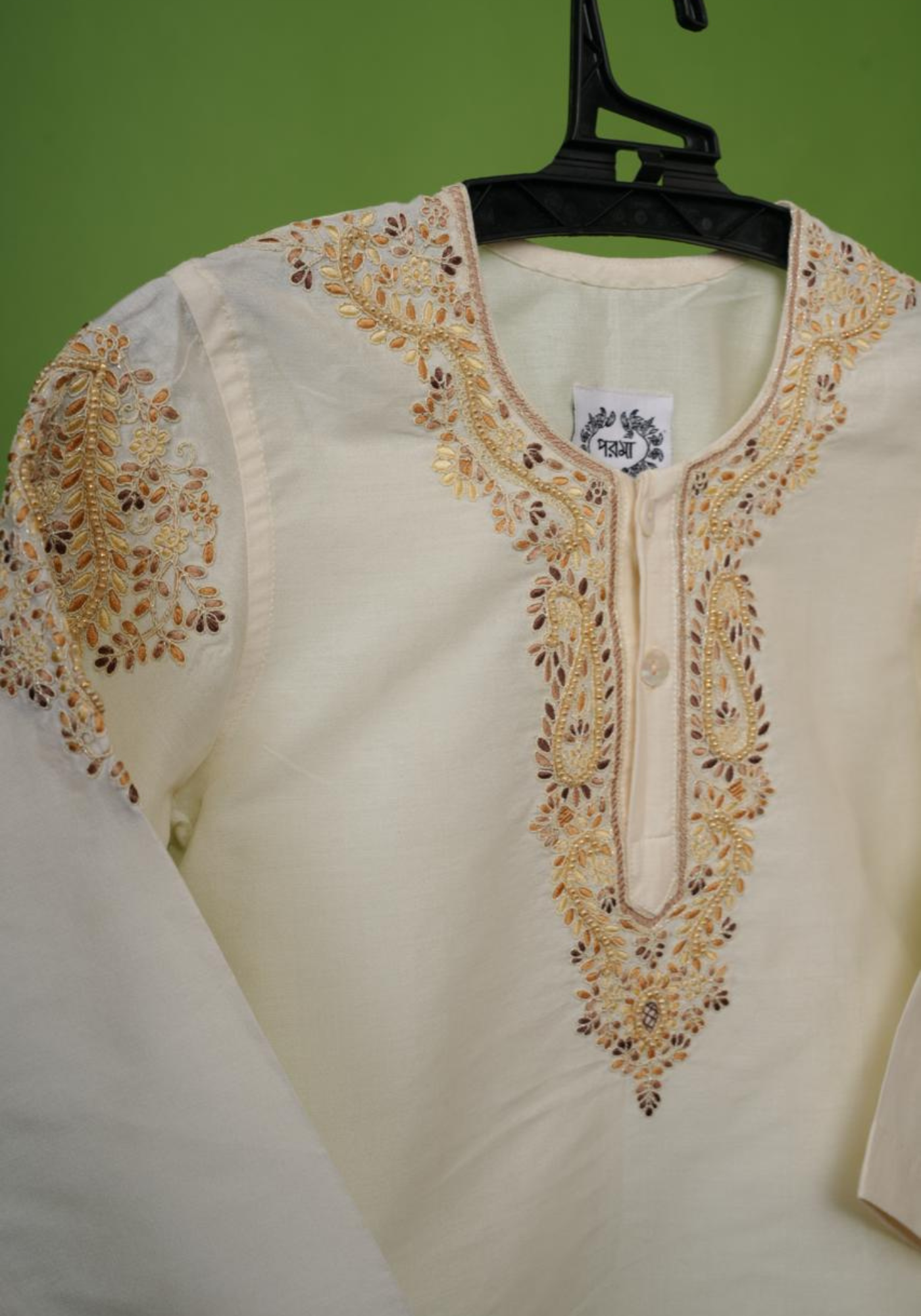 RAJANIGANDHA IVORY KURTA DHUTI SET