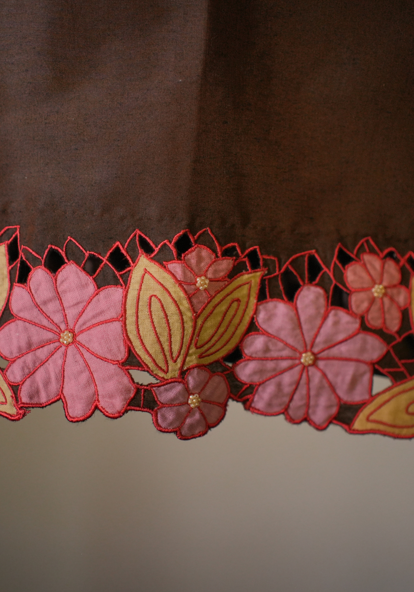 BROWN CUTWORK MADHABILATA BLOUSE