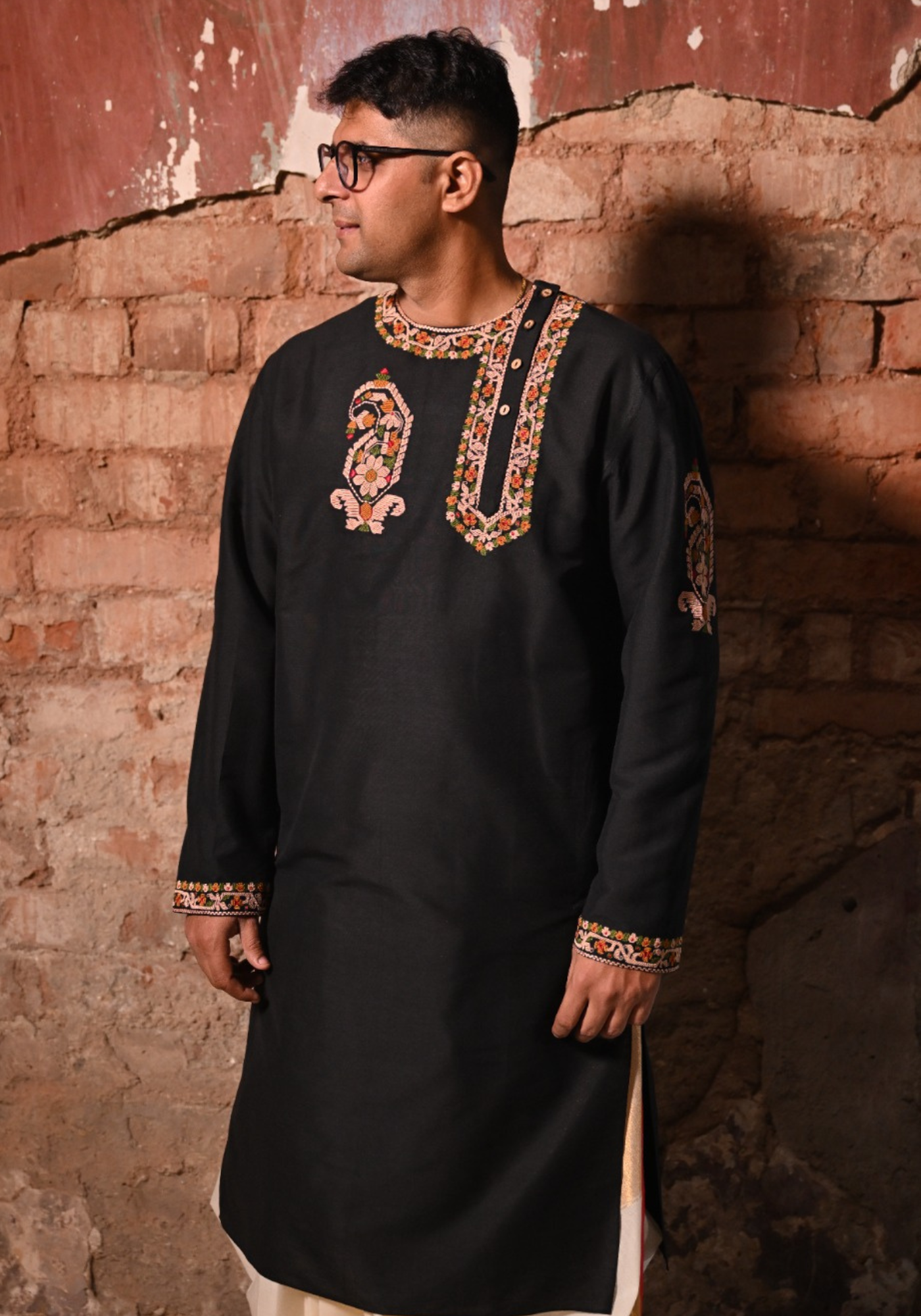NAHABAT JAMDANI PAISLEY KURTA