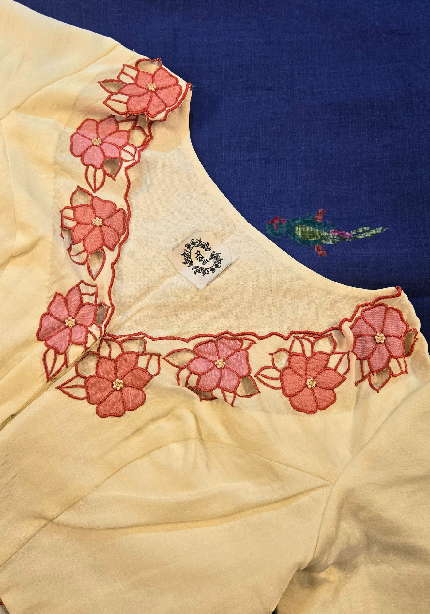 BROWN CUTWORK MADHABILATA BLOUSE