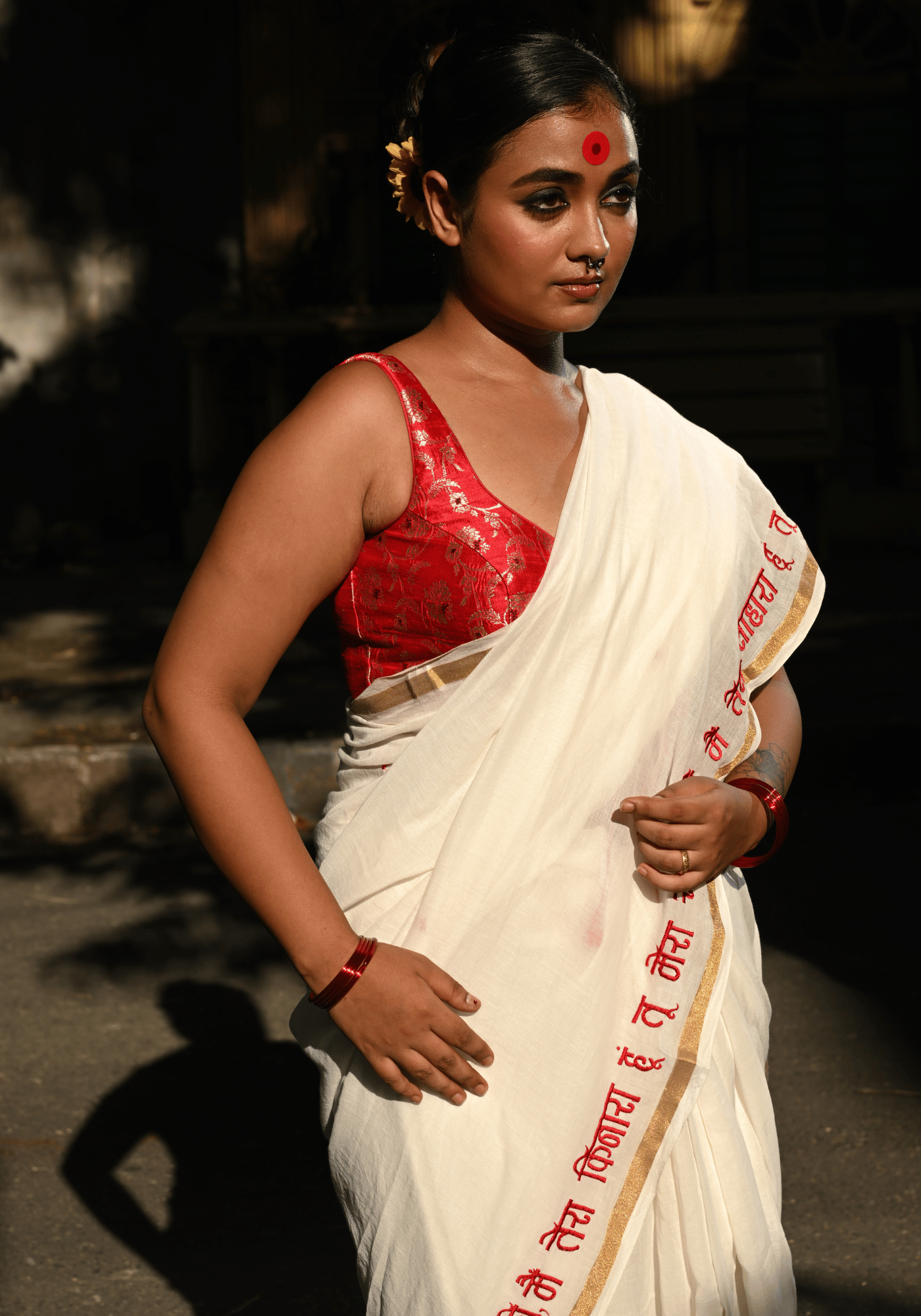 RED BROCADE BHICTORIAS SECRET(SLEEVELESS)