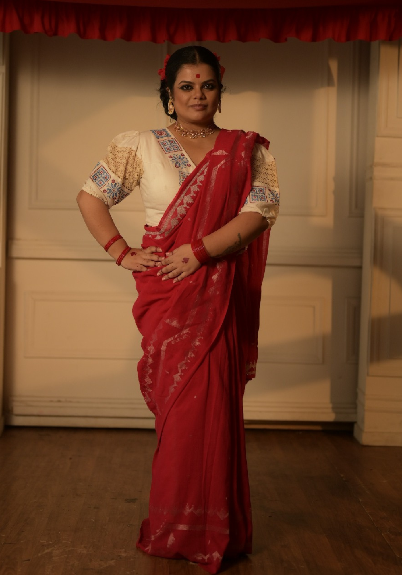 LAAL RUPO PUJOR SAREE