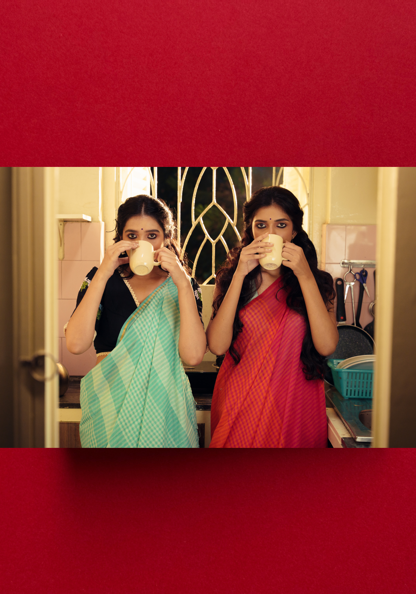 GOLAP PALASH CHECK SAREE